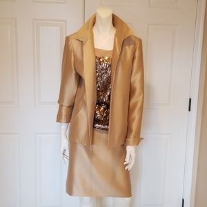 Dana Buchman Duponi Silk Jacket ank Skirt